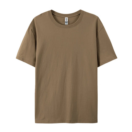 100% Cotton Solid T-shirts Sporty Short Sleeve Tees Casual White Black Clothing Loose O-Neck Summer Tops