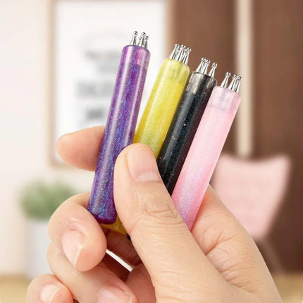5 Petal Flower Nail Dotting Pen, One Stroke Design Tool for Nail Art, Acrylic Handle Dotting Pen, Easy DIY Nail Painting Tools