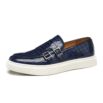 Fashion Men's Casual Shoes Embossed Leather Men Classic Retro British Style Tassels Loafers Mens Slip-on Outdoor Driving Flats