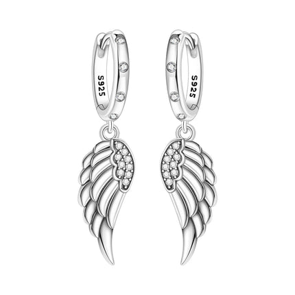 Orstarry 925 Sterling Silver Sparkling Wings Earrings Original Jewelry Drop Earrings Women Jewelry Party Trendy Anniversary Gift