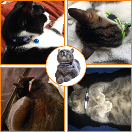 Reflective Breakaway Cat Collar Neck Ring Necklace Bell Pet Supplies Safety Elastic Adjustable Reflective Collar Pet Products