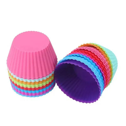 5/10/20/30pcs/lot Silicone Cake Mold Round Heart Shape Muffin Cupcake Baking Molds Home Kitchen Bakeware Resistant and Soft
