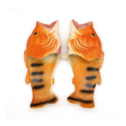 Funny Lifelike Fish Slippers Plus Size 43-47 Women's Weird Animal Slides Beach Slippers Unisex Indoor Outdoor Shoes Flip Flops