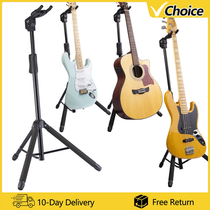 GUITTO GGS-06 Universal Guitar Stand Guitar Accessories Aluminum Alloy Tripod Music Stands Folding Holder Height Adjustable