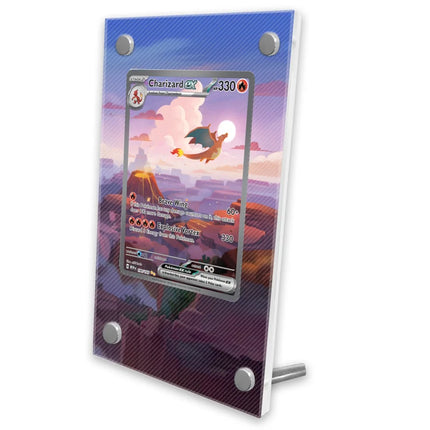 Pokemon Display Cards PTCG Reshiram Zekrom Charizard Espeon Latias SV11 151 Anime Game Expand Art Gifts Acrylic Protective Case