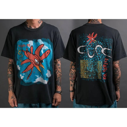 The Cure Band Vintage American Rock Loose and Casual Printed Men's and Women's Short-sleeved T-shirt Tshirt
