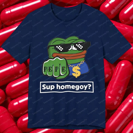 Pepe Frog Thug Tee Graphic Meme Shirt 4chan Bad Goy Harajuku Graphic T Shirts Funny Outdoors High Quality Cotton Short-sleev Top