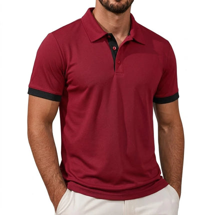 New Short Sleeve Polo Shirt Summer Lapel Shirts Hawaiian Shirts Fitness Sport T-shirts for Men Gym Man Solid Thin Work Shirts
