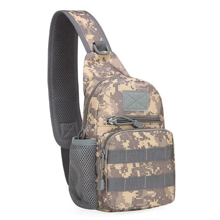 Outdoor Tactical Camouflage Kettle Chest Pack Bags Men Hiking Backpack Nylon Hunting Fishing Molle Army Trekking Shoulder Bag