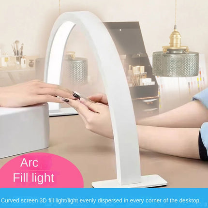 Dimmable U-shaped Nail Lamp 180-degree illumination Eye Protect Half Moon Nail Light Multi-functional Adjustable