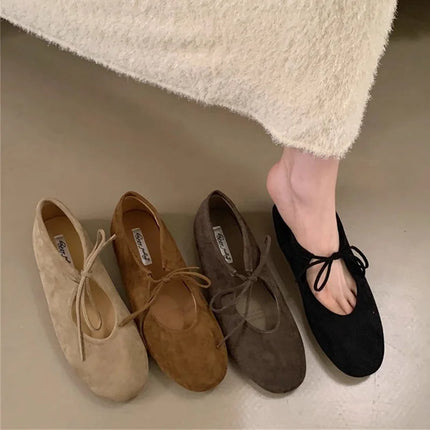 Fashion Butterfly-Knot  Women Flats With Shoes Casual Female Soft Footwear Round Toe Ladies Flats Slip On Shoes