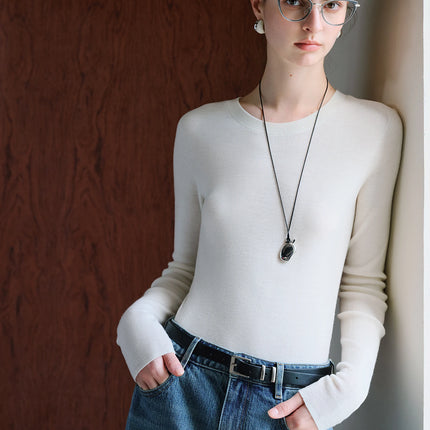 Premium Series German Biella Wool Autumn Super Fine Washable Seamless One-Piece Mock Neck Thermal Base Layer