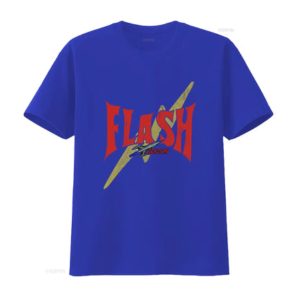 Flash Gordon T Shirt with Bold Lightning Bolt Design Perfect for Sci Fi Fans vintage Washed homme Stylish Slightly