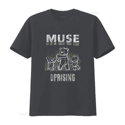 Best Seller Muse Uprising Bear Design Cotton T Shirt Merch for American Style vintage Washed Unisex streetwear homme graphic
