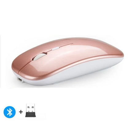 Rechargeable Wireless Mouse Bluetooth-compatible 2.4GHz Dual Modes Computer Mice with Nano Receiver for PC Laptop - product i