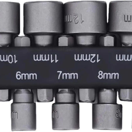 9pcs/set 5mm-13mm Hex Sockets Sleeve Nozzles Nut Driver Set Screwdriver Set Schroevendraaier Set Bits Sets Tools - product im