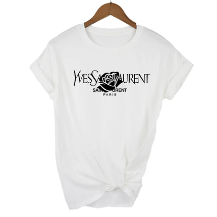 Luxury brand Brand Alphabet Printed Crew Neck Clothing Short Sleeve T-Shirt Trend Summer