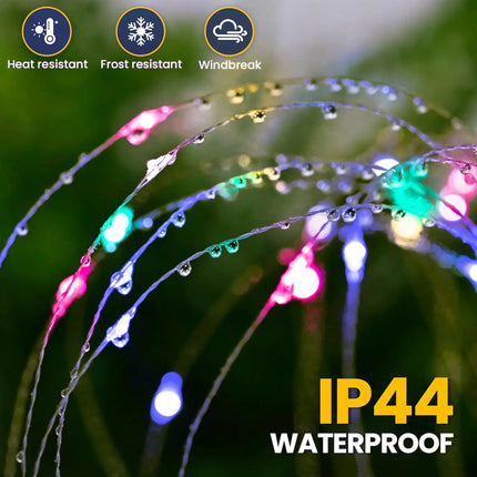 Solar Lights for Outdoor Garden 60/200/420LED Dandelion Lighting Stake Solar Firework Light for Christmas Halloween Lawn Decor