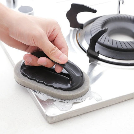 Magic Emery Sponge Brush Wipe Eraser Cleaner Kitchen Bath Rust Strong Decontamination Cleaning Tools With Handle - product im