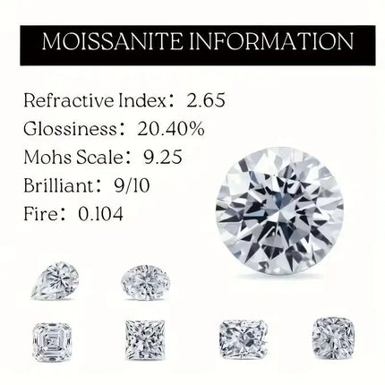 [Moissanite Earrings Gift] Moissanite Earrings, 1 pair S925 – Perfect for celebrating parties with friends, family, and classmates. Suitable for everyday wear, anniversaries, holidays, and birthdays.