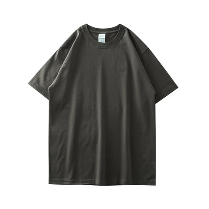 American 230g Heavy Cotton Short-sleeved T-shirt Men's and Women's Shoulder Pure White Bottoming Shirt 2025 New Clothes Summer