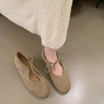 Fashion Butterfly-Knot  Women Flats With Shoes Casual Female Soft Footwear Round Toe Ladies Flats Slip On Shoes