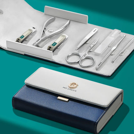 MR.GREEN 8pcs Manicure Set Personal Care Tool Kit for Nail Care Home Salon Professional Cuticle Nippers Scissors Clippers