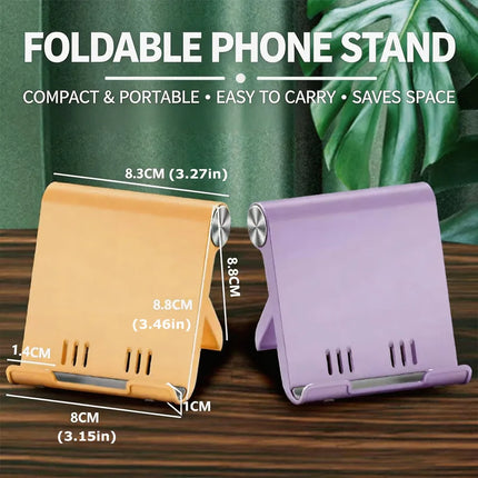 Multi-Angle Adjustable Phone Stand, Foldable Desktop Phone Holder, Universal Cell Phone Stand for IPhone, Samsung, Tablet