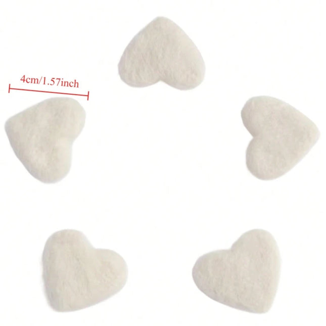 5 Stück/Packung Filzherz aus weicher Wolle, Requisiten für Neugeborenenfotografie, entzückende einfarbige handgemachte DIY Studio Baby Fotoshooting Accessoires