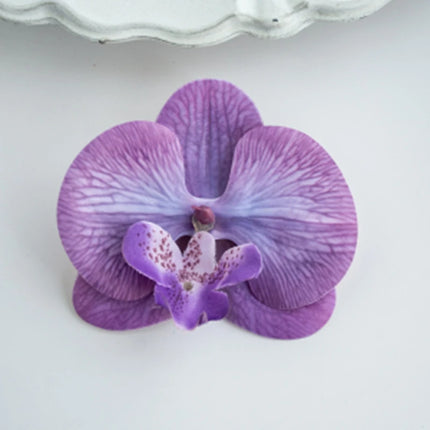 50/100PC Artificial Flowers Butterfly Orchid DIY Home Festival Wreath Wedding Bride Accessories Headgear Hair Clip Birthday Gift