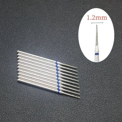 10 Piece Nail Milling Cutter Set Diamond Electric Nail Enhancement Drill Nail Drill Corner Cleaning Drill Burr Accessories Tool