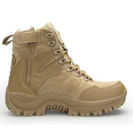 Brand Men Work Safty Boots Outdoor Hiking Boots Non-slip Rubber BoatsTactical Desert Combat Boots Work Shoes Men Casual Sneaker