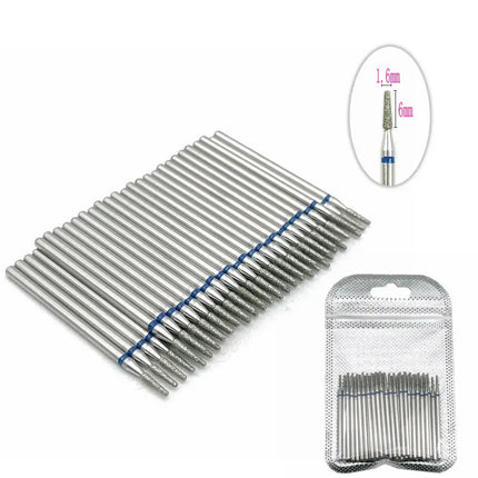 50pcs Diamond Nail Drill Cuticle Clean Bit Set Manicure Electric Cutter Bits Accessories Dead Skin Remove Tool