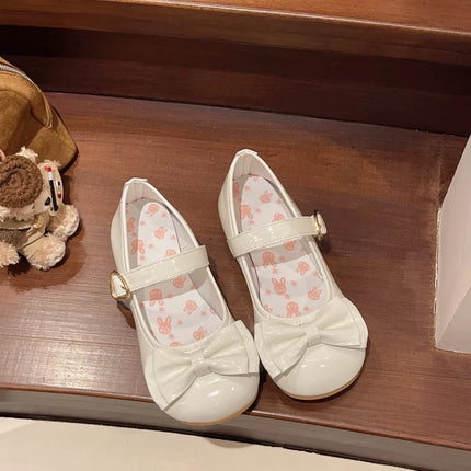 Lolita Mary Jane Shoes for Women Sweet Bowknot Round Toe Flat Shoes Cute Style Daily Princess Ballet Flats Sapatos Femininos