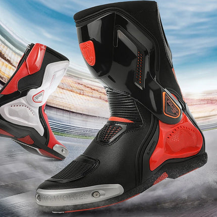 Men's Motorcycle Boots High Top Windproof, Waterproof, Anti-collision Motorcycle Boots Breathable, Anti-skid, Safe Outdoor Ridin