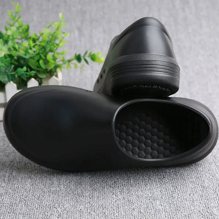 Non-Slip Chef Shoes for Both Men and Women - Lightweight and Comfortable Slip-On Wooden-Soled Shoes, Eva Upper + Waterproof/Non-Slip Rubber Sole - All-Weather Standing Work Shoes, Suitable for Kitchens, Hospitals, Restaurants