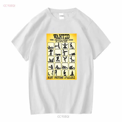 Wanted Kamasutra Position  White Men T Shirt D403 vintage Washed Stylish Slightly graphic fashion Comfortable designer clothes