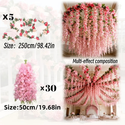 Hanging Flower Vines - artificial flowers for wall (photo 6 of 6)