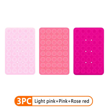 Silicone Suction Cup Phone Holder Multi-Functional Anti-slip Mobile Fixture Pad Double Sided Detachable For iPhone Huawei Tablet