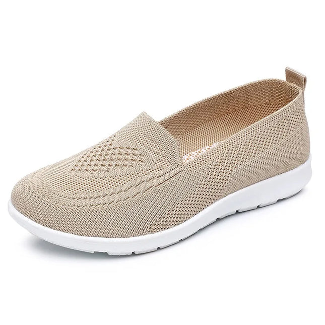 Comfortable casual women's shoes spring and summer breathable fabric uppers solid colors low-cut design soft and outdoor walking
