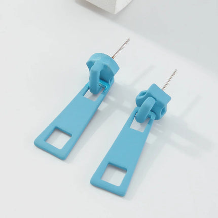 Personality Zipper Stud Earrings Fashion Jewelry For Women Unusual Earrings 2026 Geometry Ear Ring Pop Hip Hop Piercing Jewelry