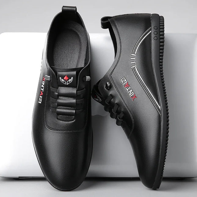 2024 casual men leather shoes Versatile Business White footwear Fashion anti slip comfortable loafers - product image 2