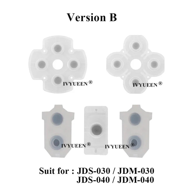 IVYUEEN Silicone Conductive Rubber Adhesive Button Pad Keypads for Sony PlayStation DualShock 4 5 PS5 PS4 Pro Controller Gamepad