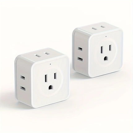 5 Way Multi Plug Outlet Extender, Wall Outlet Expander, Small Electrical Outlet Splitter for Travel, Home, Office - product i