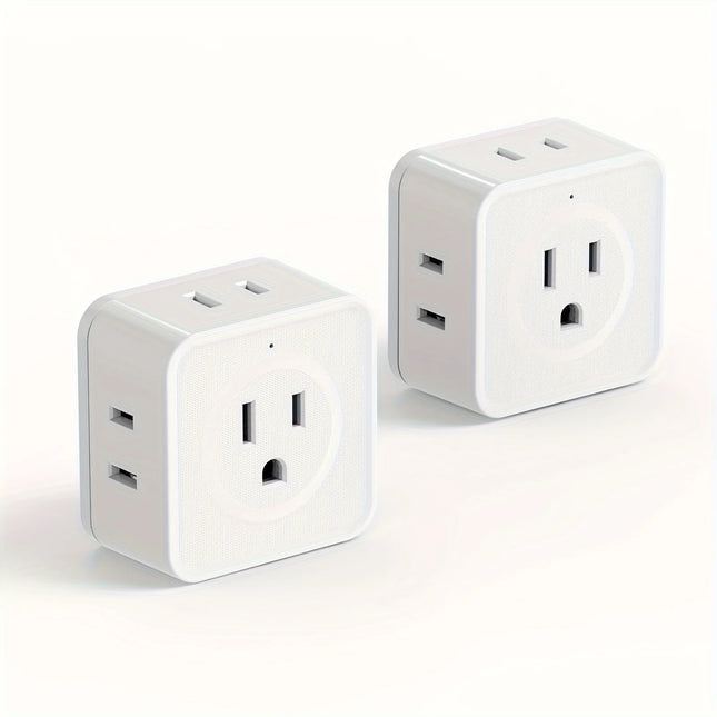 5 Way Multi Plug Outlet Extender, Wall Outlet Expander, Small Electrical Outlet Splitter for Travel, Home, Office - product i