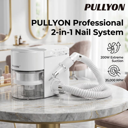 2 in 1 Nail Drill and Dust Collector 240W Brushless Professional Integrated Vacuum Machine for Salon Use Complete Kit