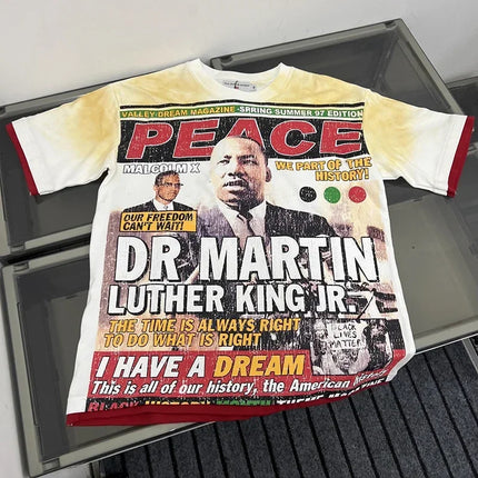 Sport Speech  Washed Hand Worn   T SHIRT Good Quality Fashion Men Summer Style Women Vintage T Shirt Tee