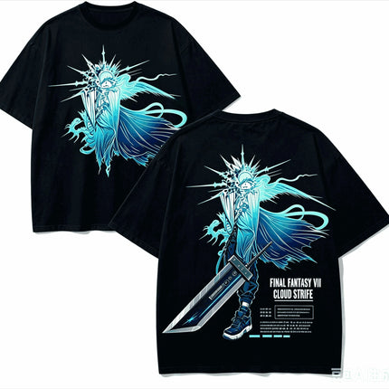 Final Fantasy Anime Lover T-shirt Harajuku Cotton New Model High Street Retro Fashion Oversized Unisex hot product Classic soft