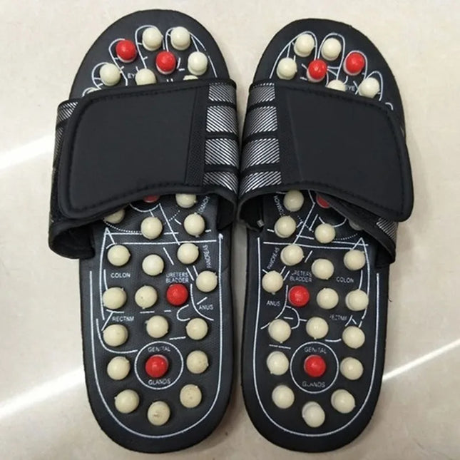 Acupoint Massage Slippers For Men Women Sandals Feet Chinese Acupressure Therapy Medical Rotating Foot Massager Shoes Unisex