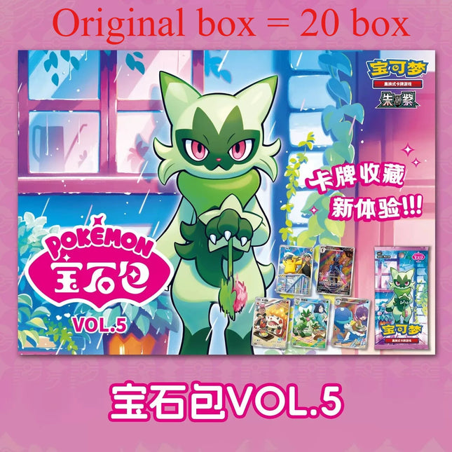 Pokemon Gem Pack Vol 5 Pikachu Karte Vereinfachtes Chinesisch PTCG Sammelkarte Anime Sammelgeschenk Seltene Überraschungsbox